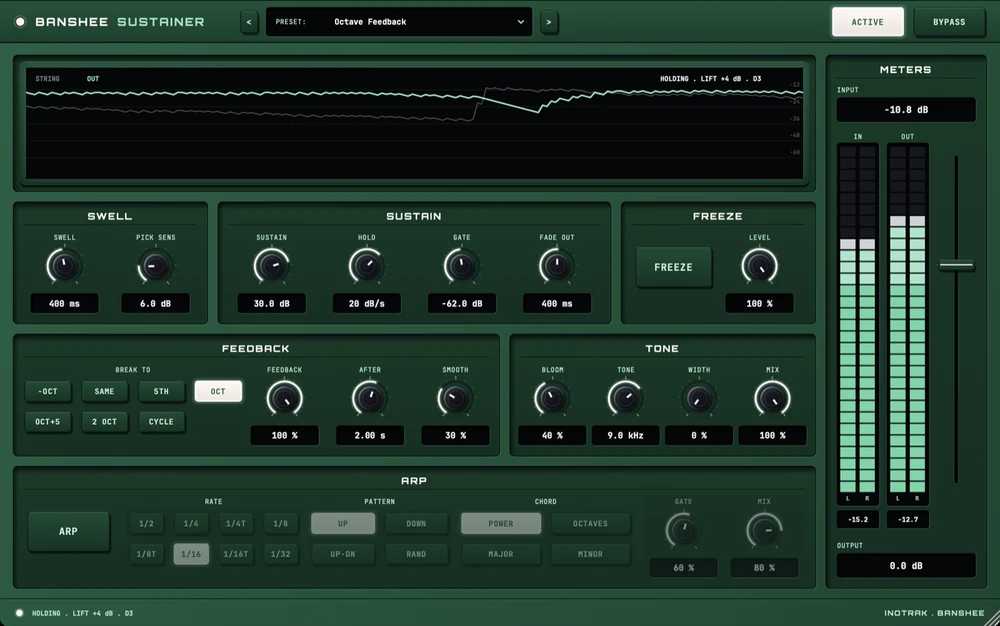 The Banshee Sustainer interface