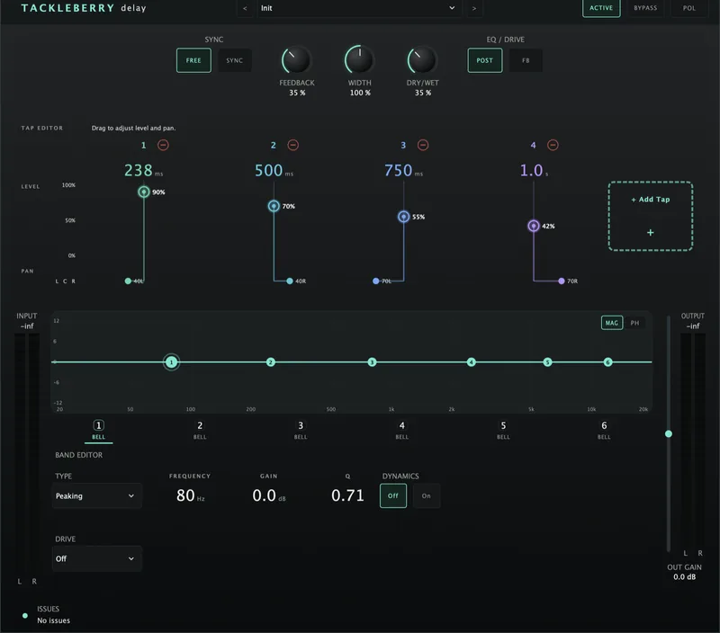 The Tackleberry Delay interface