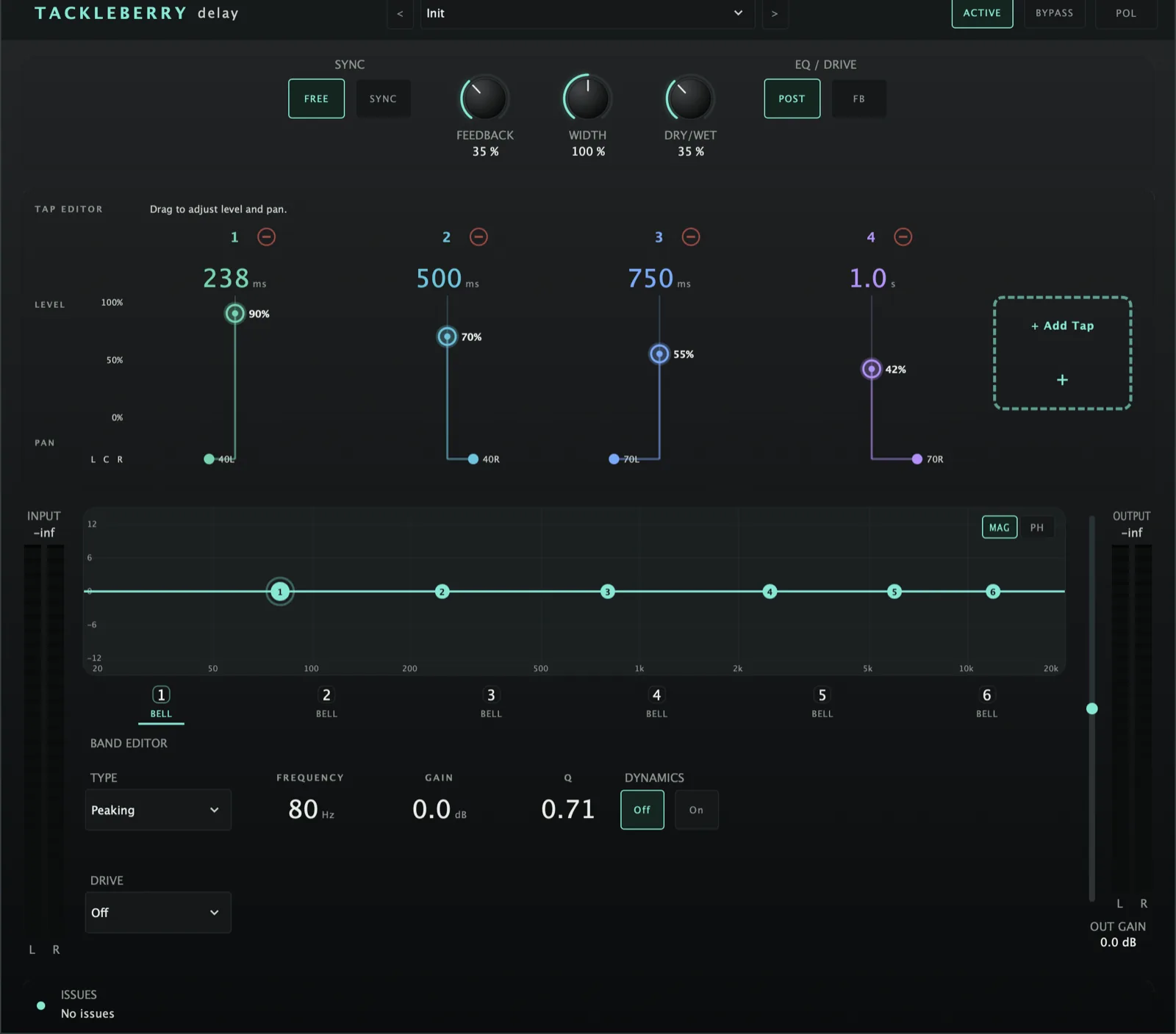 Tackleberry Delay - the interface