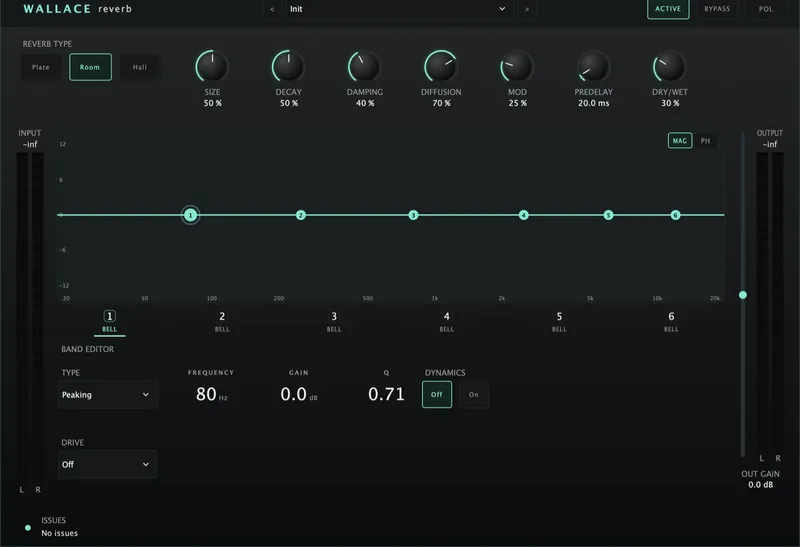 The Wallace Reverb interface